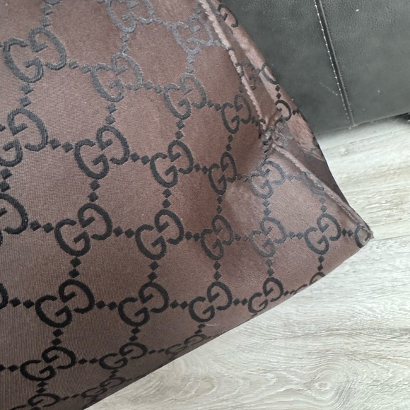 Authentic Gucci GG Canvas Tote with Bamboo-Style Handles w/ COA - Picture 14 of 15